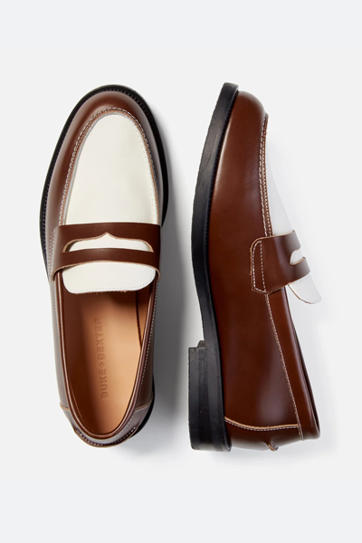 Chestnut X White Penny Loafer