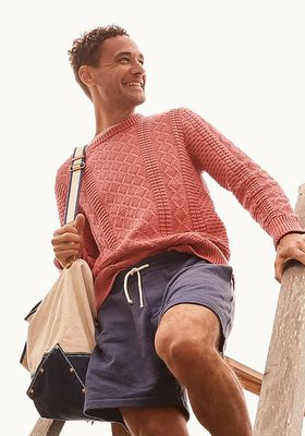 Cotton Cable-Knit Crewneck Sweater, £89 | J.Crew