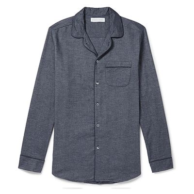 Brushed Cotton-Twill Pyjama Shirt from Desmond & Dempsey