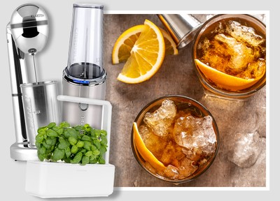 Stainless Steel Spin & Select Cocktail Shaker with Mixed Drink Recipes