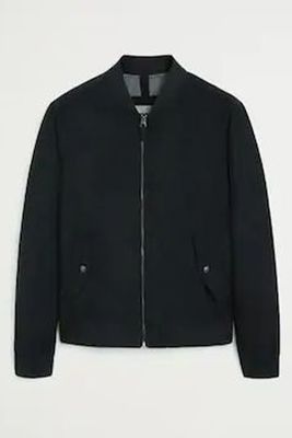 Faux-Suede Bomber Jacket from Mango