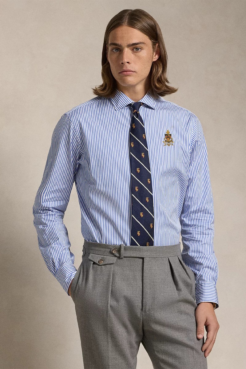 Classic Fit Striped Poplin Shirt from Ralph Lauren