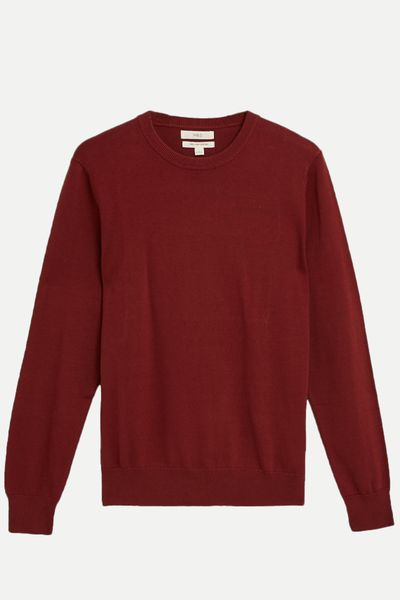 Cotton Crew Neck Jumper