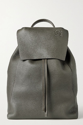 Logo-Debossed Full-Grain Leather Backpack from Loewe