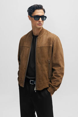 Regular-Fit Jacket With Ribbed Cuffs from Hugo Boss