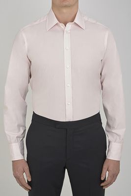 Pink Cotton Shirt With T&A Collar