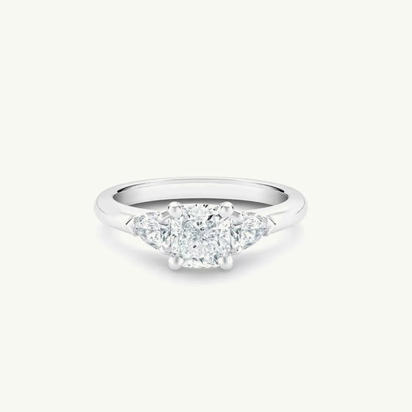 DB Classic Cushion-Cut And Pear-Shaped Diamond Ring