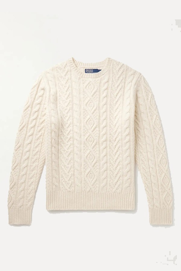 Cable-Knit Wool & Cashmere-Blend Sweater from Ralph Lauren