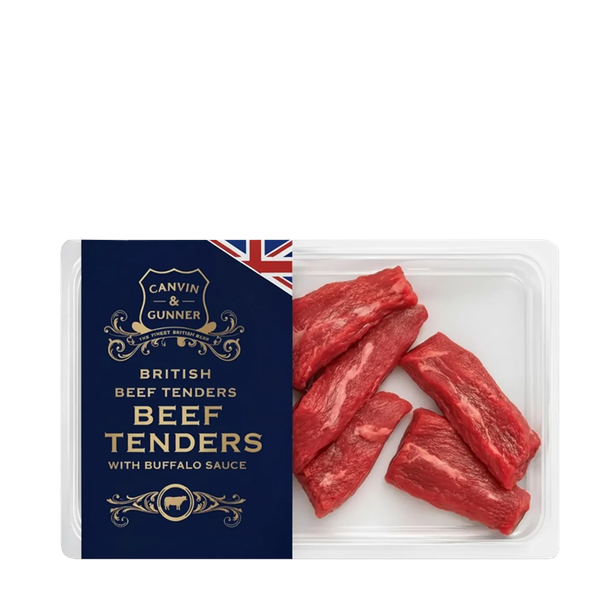 Beef Fillet Tenders With A Buffalo Style Sauce from Canvin & Gunner