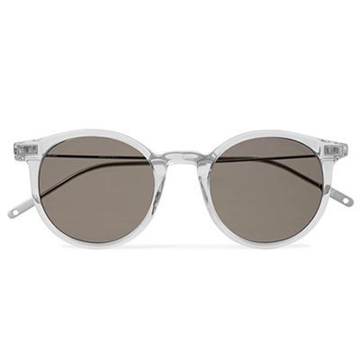 Round-Frame Acetate And Silver-Tone Sunglasses from Montblanc