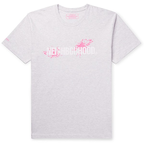 Logo-Print Mélange Cotton-Jersey T-Shirt from Neighbourhood