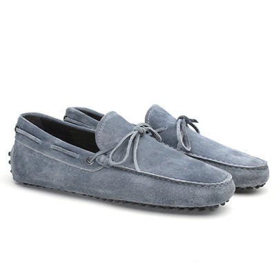 Light Blue Suede Driving Shoes