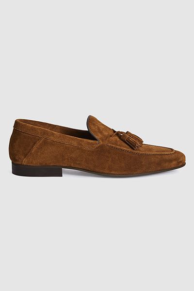 Larch Suede Tassel Loafers In Tan