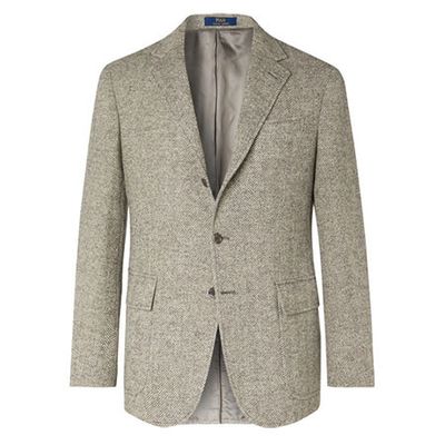 Grey Herringbone Wool Blazer from Polo Ralph Lauren