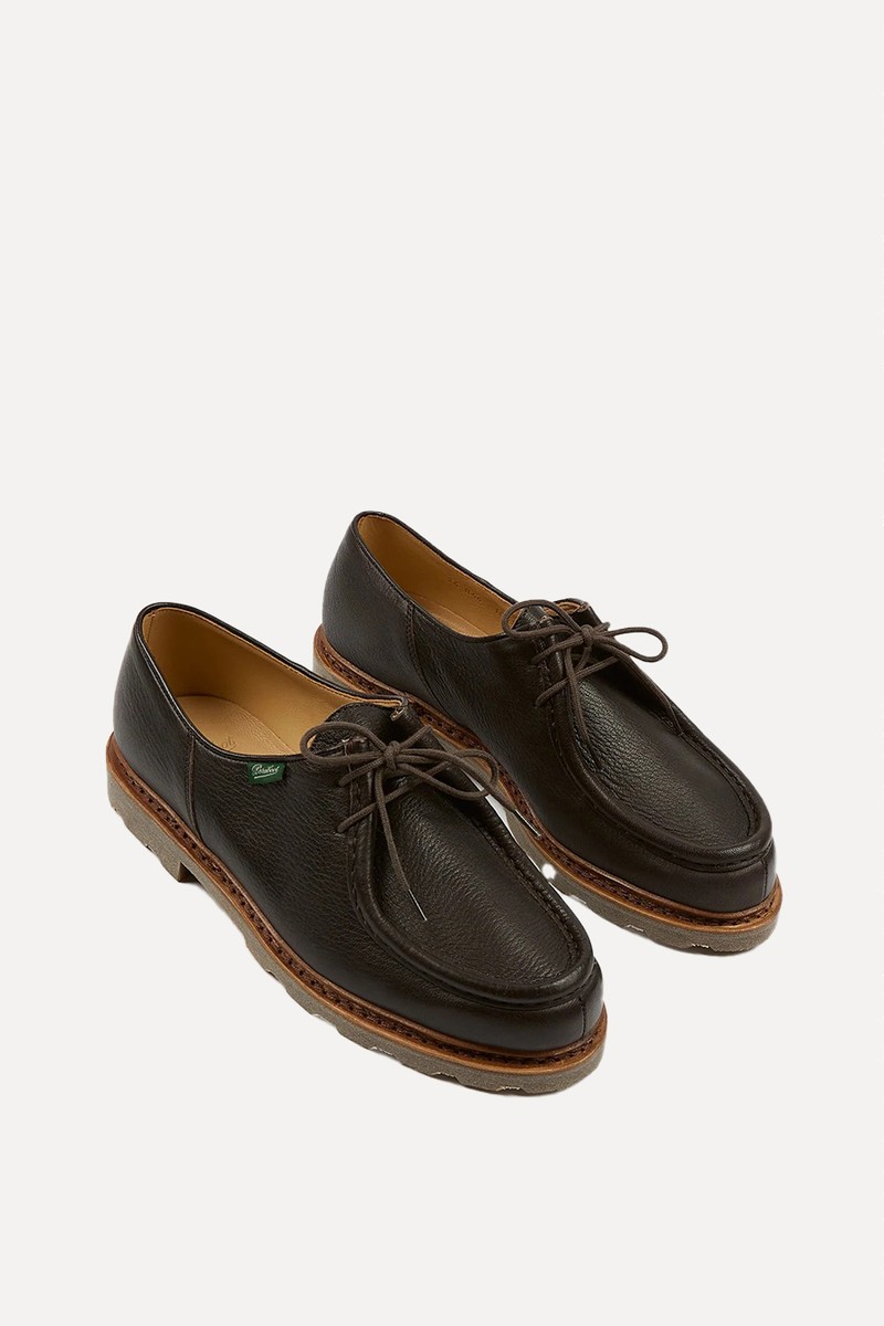 Paraboot Michael Marron Deer Leather Derby Shoes from Drake's