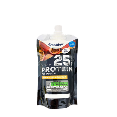 Protein Peach & Passionfruit Yogurt Pouch from Brooklea