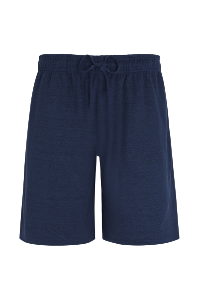 Linen Jersey Bermuda Shorts Solid