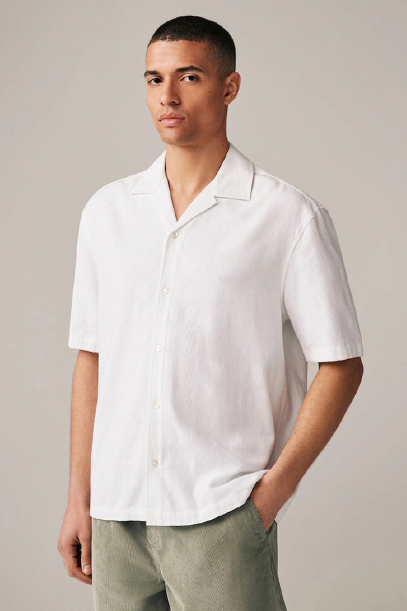 Linen Blend Short Sleeve Shirt