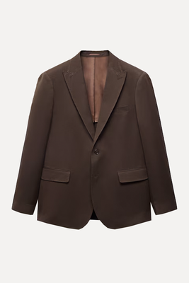 Slim Fit Linen & Cotton Suit Jacket from Mango