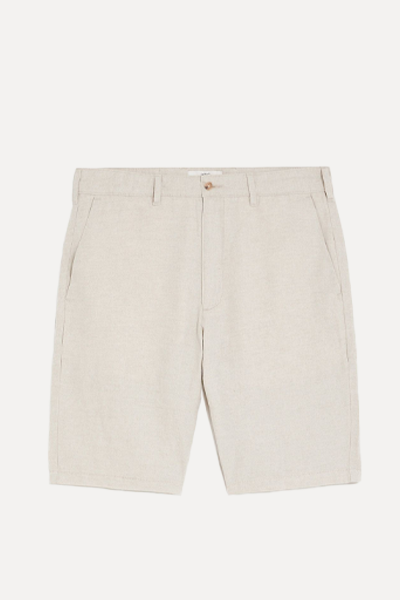 Linen Blend Chino Shorts