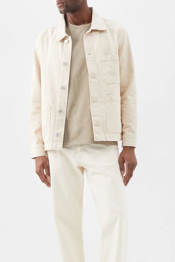 Patch-Pocket Denim Utility Jacket from FRAME