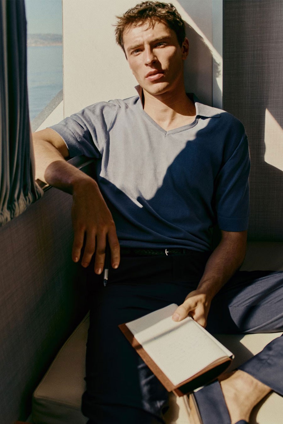 Fine-Knit Cotton Polo Shirt