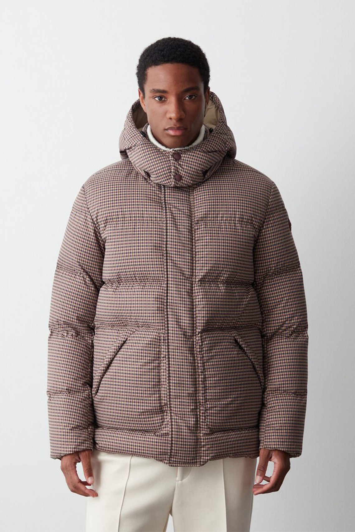 Down Jacket With Wool-Effect Print  from Colmar Originals