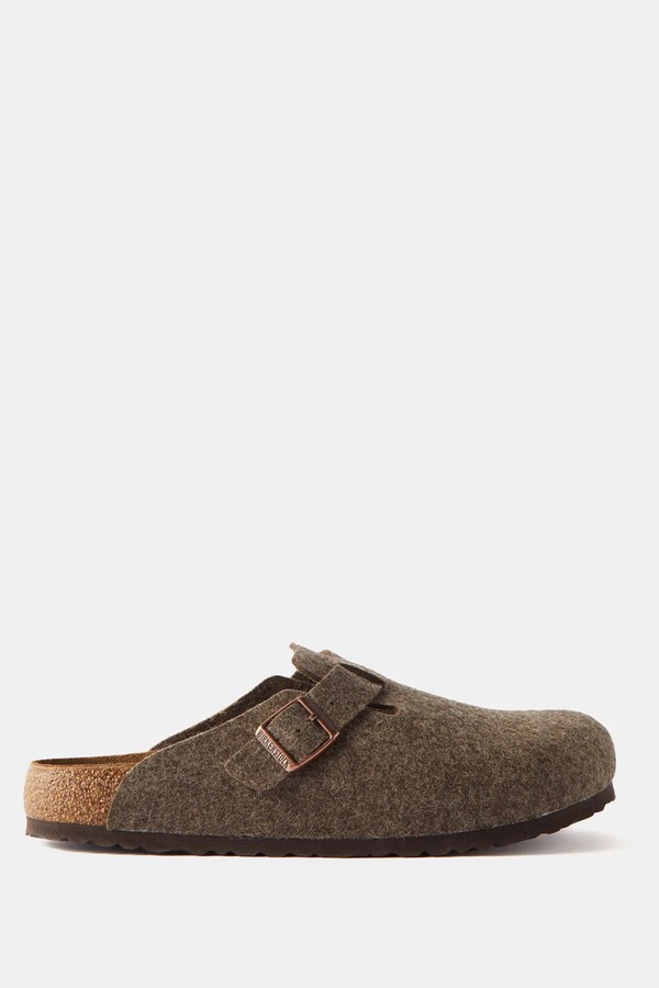 Boston Buckled Wool-Felt Clogs from Birkenstock