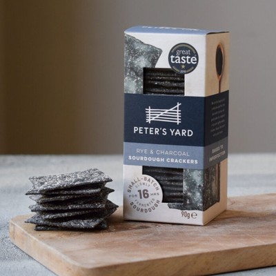 Rye & Charcoal Sourdough Crackers from Peter's Yard