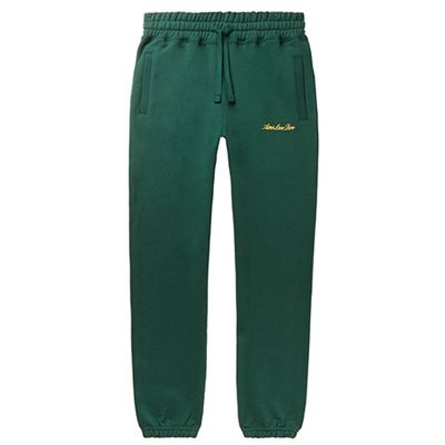 Tapered Logo-Embroidered Loopback Cotton-Jersey Sweatpants from Aimé Leon Dore