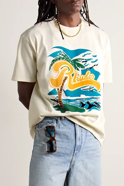 Regatta Logo-Print Cotton-Jersey T-Shirt  from Rhude 