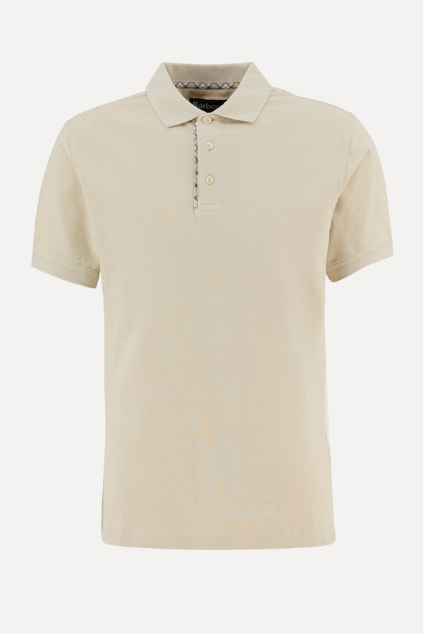 Reston Tartan Trim Tailored Polo Shirt.jp