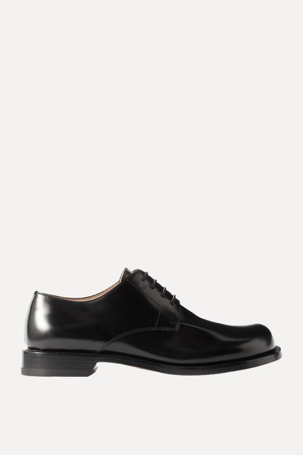 Terra Glossed-Leather Derby Shoes from LOEWE