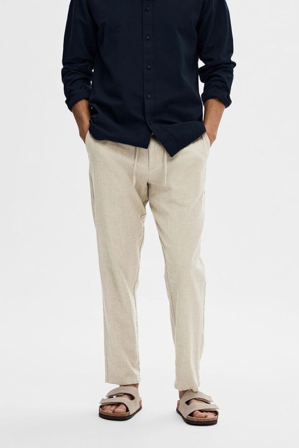 Slim Fit Tapered Trousers from Selected Homme