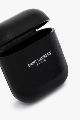 Black Logo Airpods Case from Saint Laurent