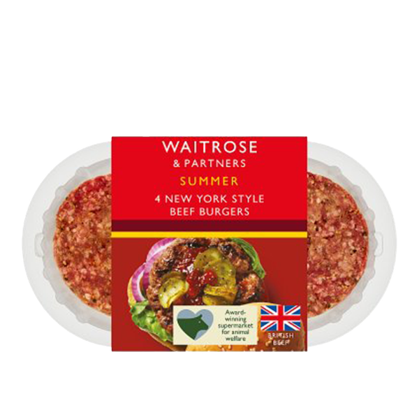 Summer 4 New York Style Beef Burgers from Waitrose