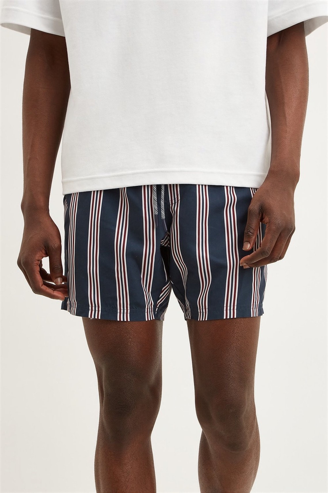 Navy Stripe Swim Shorts