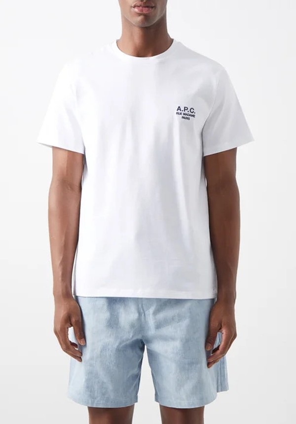 Raymond Logo Embroidered Cotton Jersey T-shirt from A.P.C.
