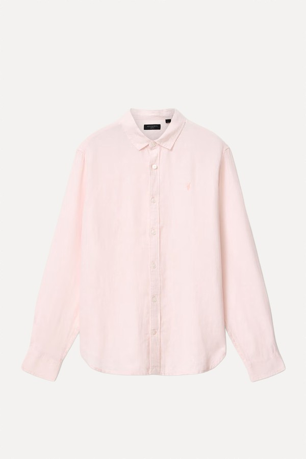 Loom Long Sleeve Linen Shirt from AllSaints
