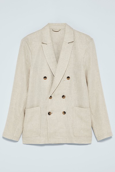 Double Breasted Linen Blazer