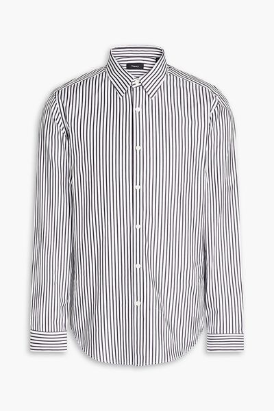 Striped Cotton-Poplin Shirt from THEORY