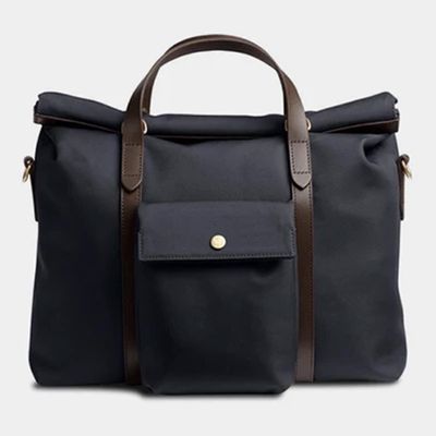 Navy Dark Brown Soft Work Bag from Mismo