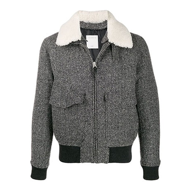 Fleece Trim Aviator Jacket from Sandro