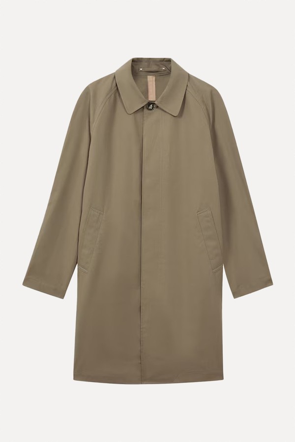 Regent Private White Mid-Length Trench Coat from Reiss