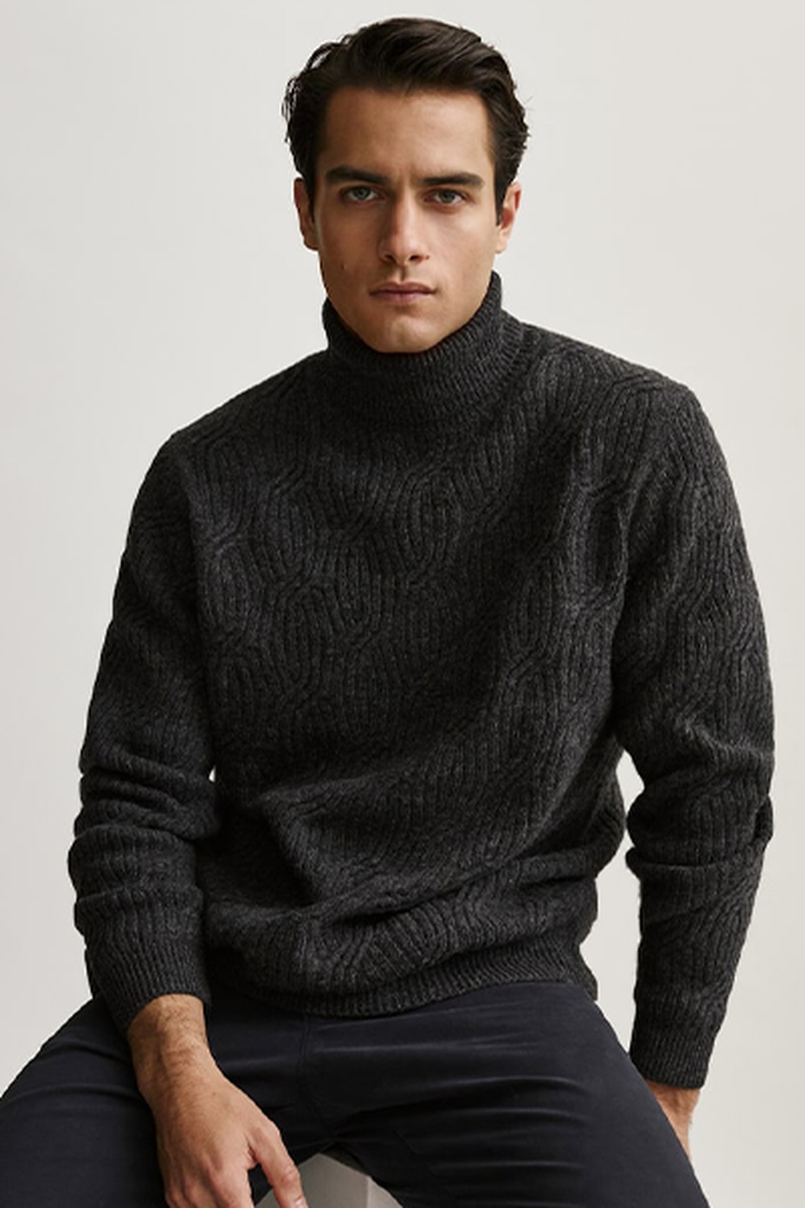 Wool High Neck Sweater