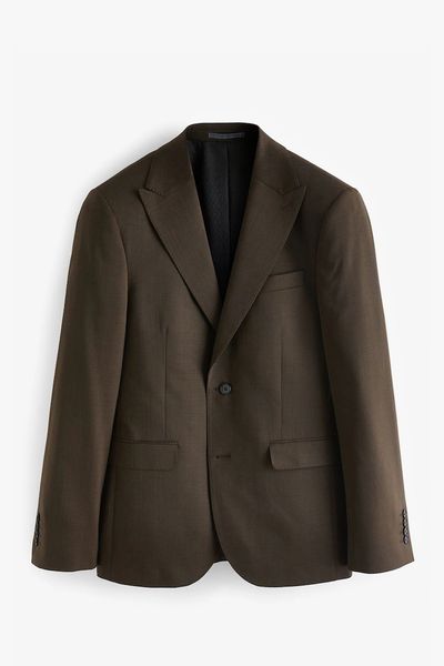 Slim Fit Wool Blend Suit Jacket