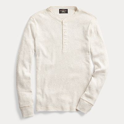 Waffle-Knit Henley Shirt from Ralph Lauren