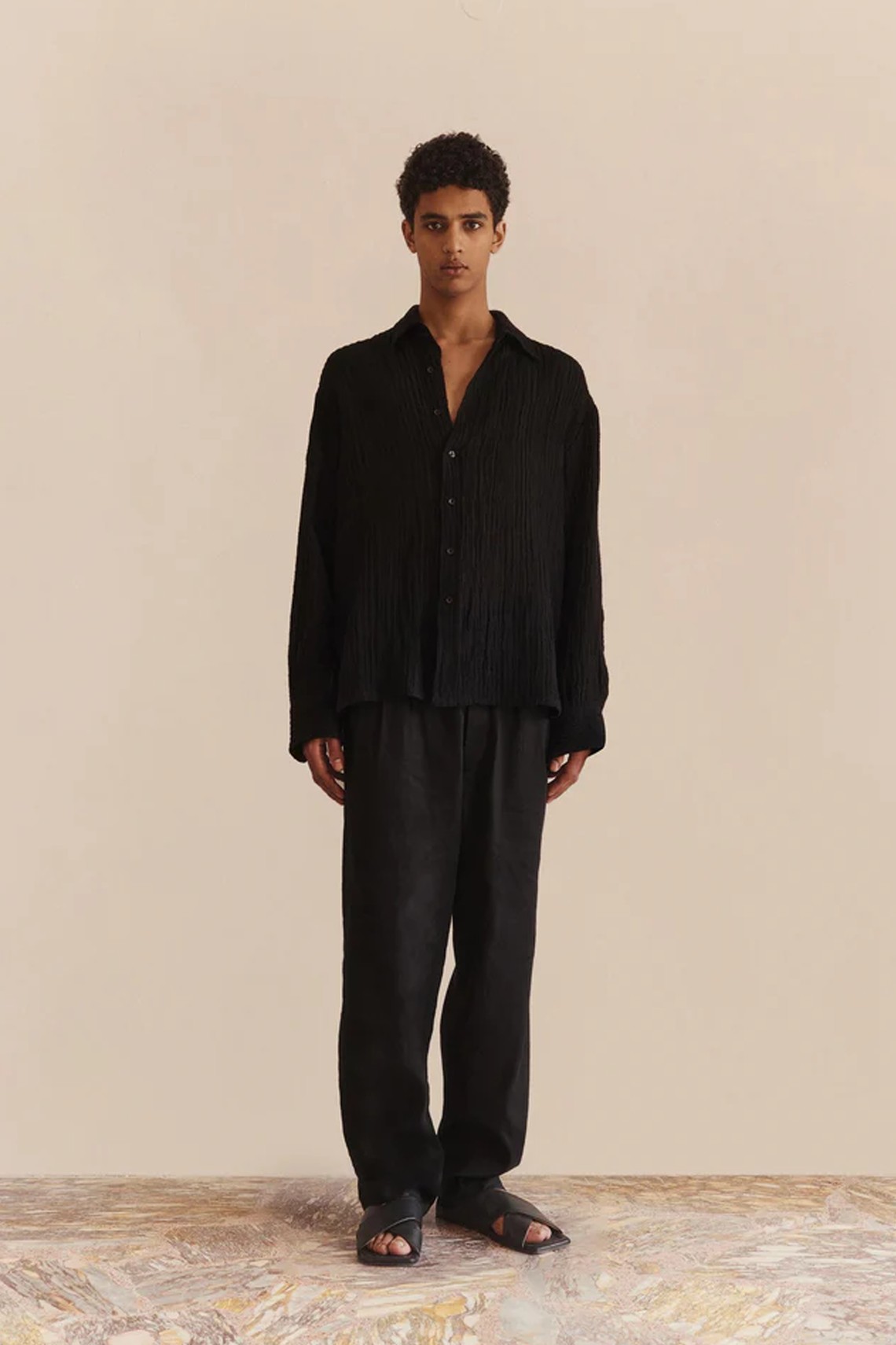 Sheer Stripe Linen Woven Shirt from Commas