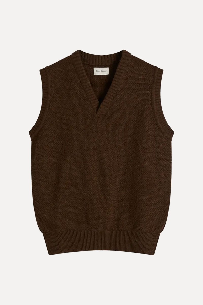 V Neck Knit Vest from Oliver Spencer