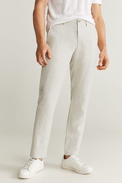 Slim Fit Linen Trousers